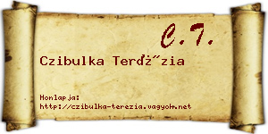 Czibulka Terézia névjegykártya