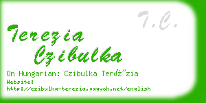 terezia czibulka business card